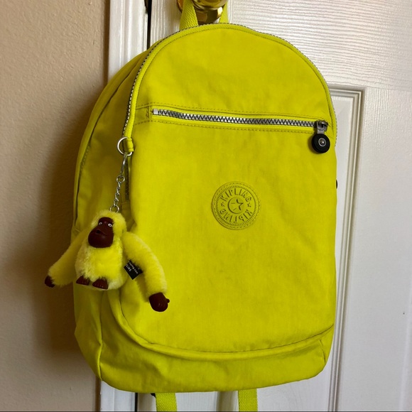kipling mini backpack yellow